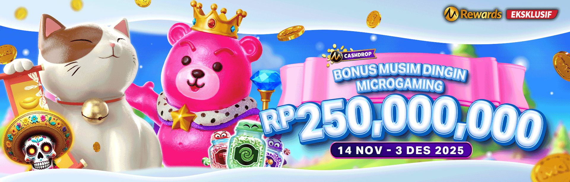 MICROGAMING - BONUS MUSIM DINGIN CASH DROP